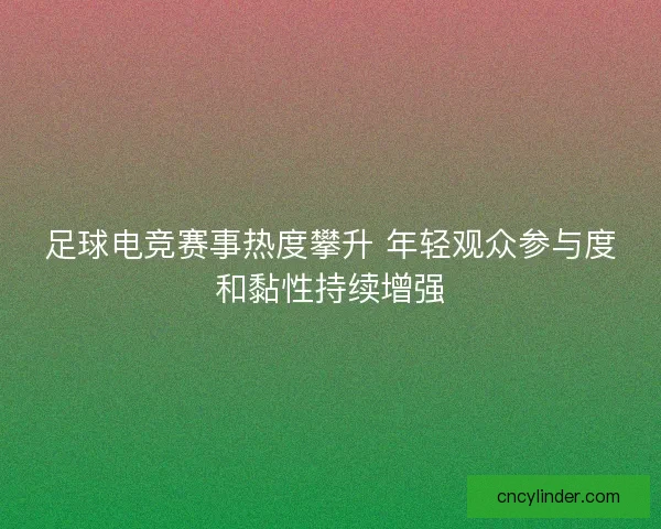 足球电竞赛事热度攀升 年轻观众参与度和黏性持续增强