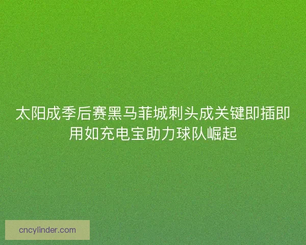 太阳成季后赛黑马菲城刺头成关键即插即用如充电宝助力球队崛起